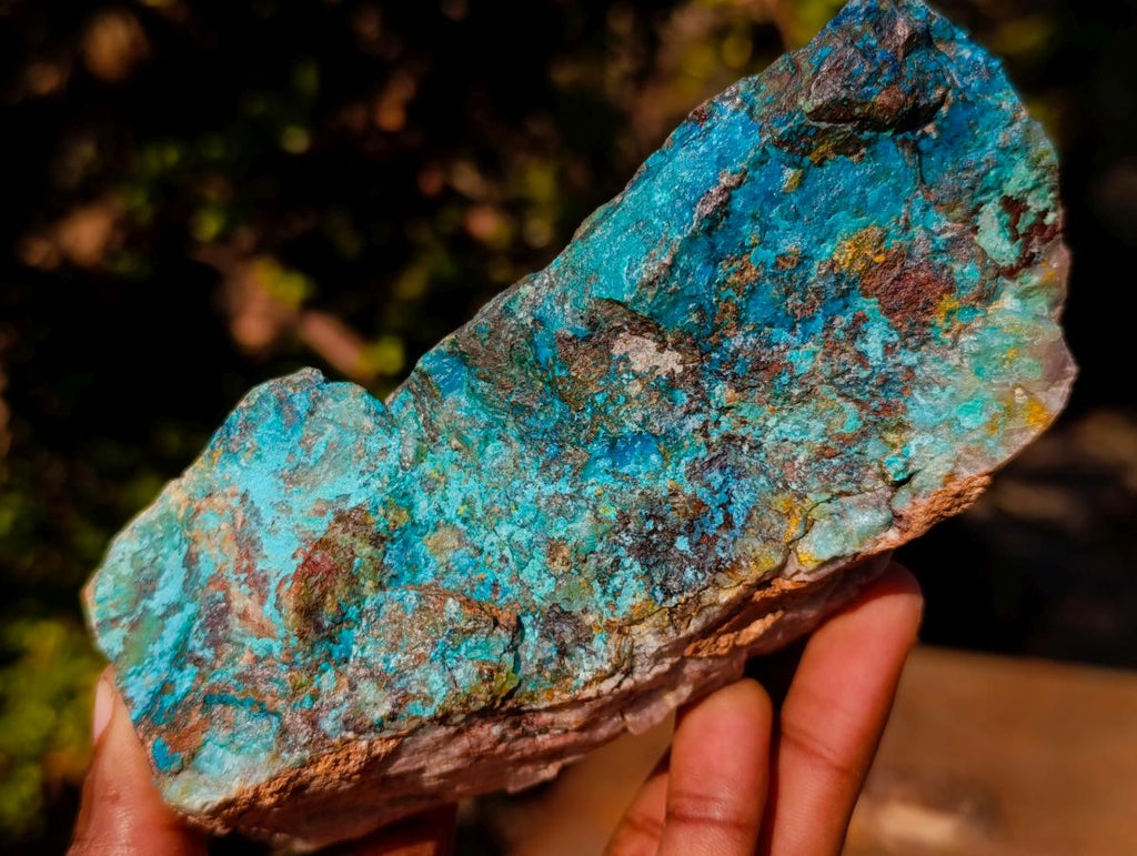 Natural Shattuckite Cobbed Pieces x 4 From Kaokoveld, Namibia - Toprock Gemstones and Minerals 