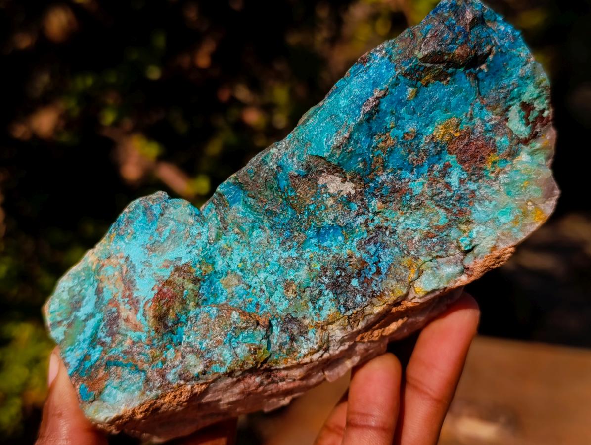 Natural Shattuckite Cobbed Pieces x 4 From Kaokoveld, Namibia - Toprock Gemstones and Minerals 