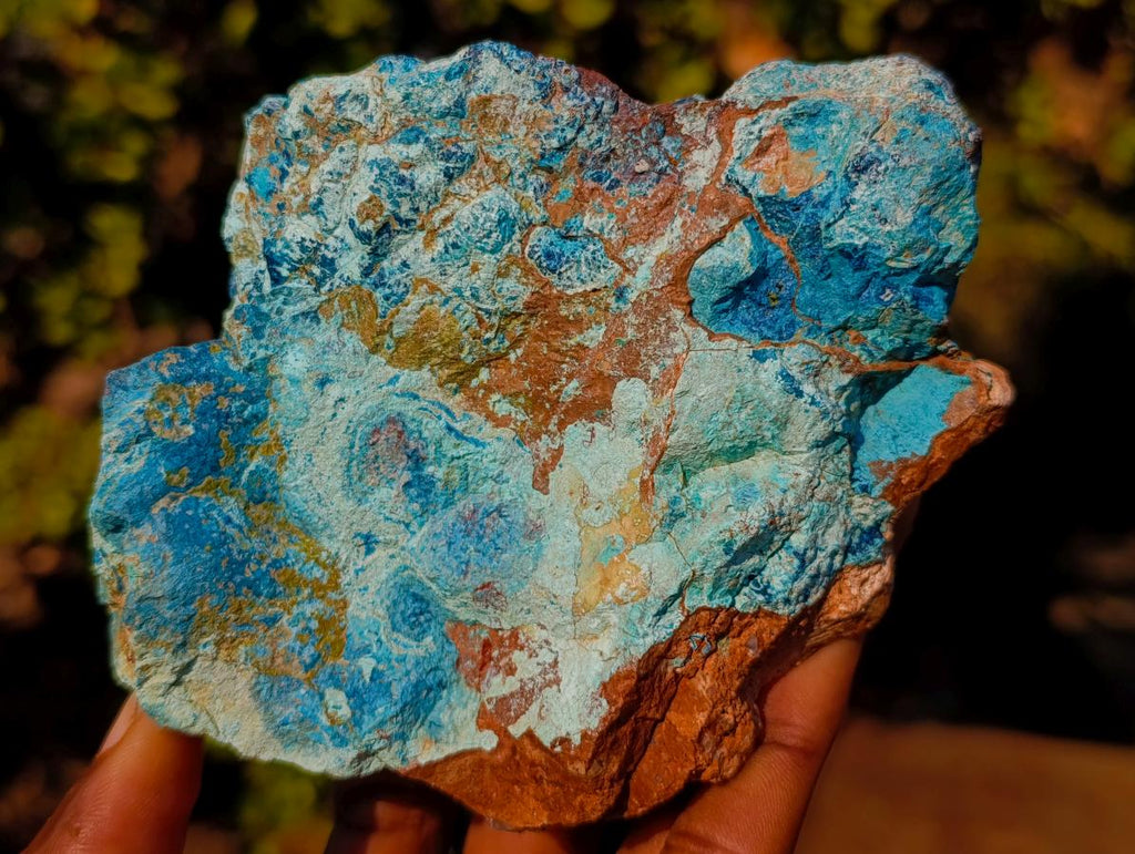 Natural Shattuckite Cobbed Pieces x 4 From Kaokoveld, Namibia - Toprock Gemstones and Minerals 