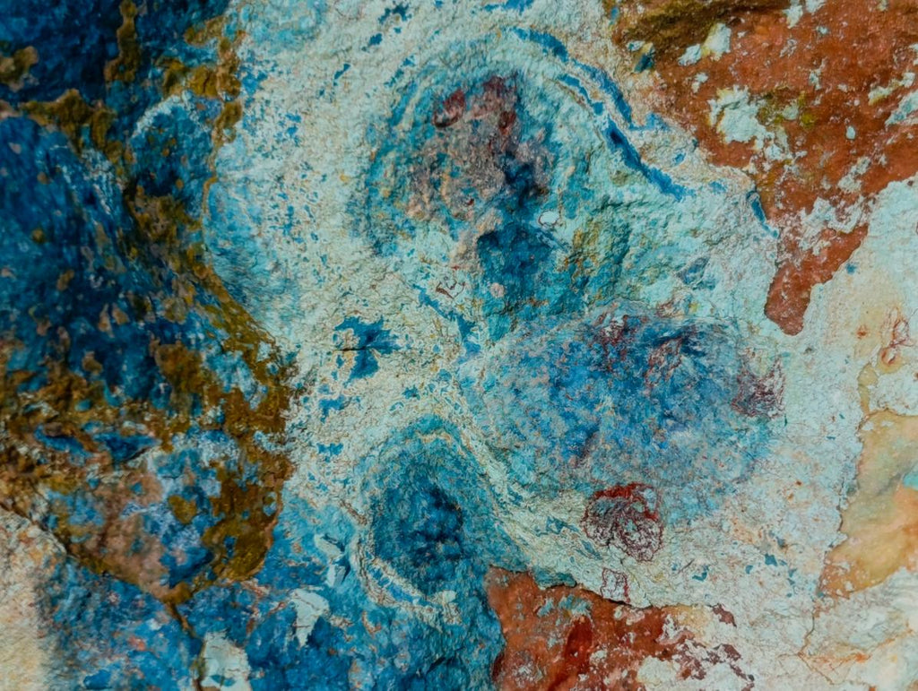 Natural Shattuckite Cobbed Pieces x 4 From Kaokoveld, Namibia - Toprock Gemstones and Minerals 