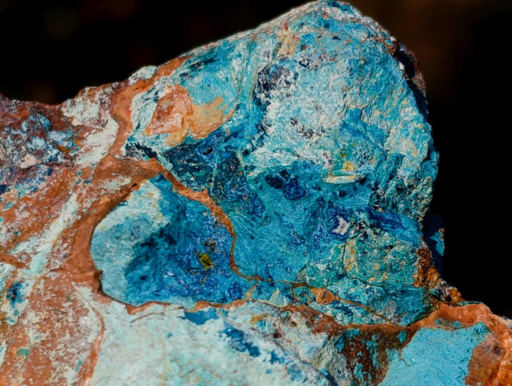 Natural Shattuckite Cobbed Pieces x 4 From Kaokoveld, Namibia - Toprock Gemstones and Minerals 