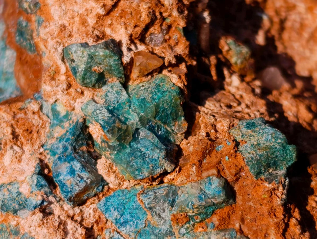 Natural Shattuckite Cobbed Pieces x 4 From Kaokoveld, Namibia - Toprock Gemstones and Minerals 