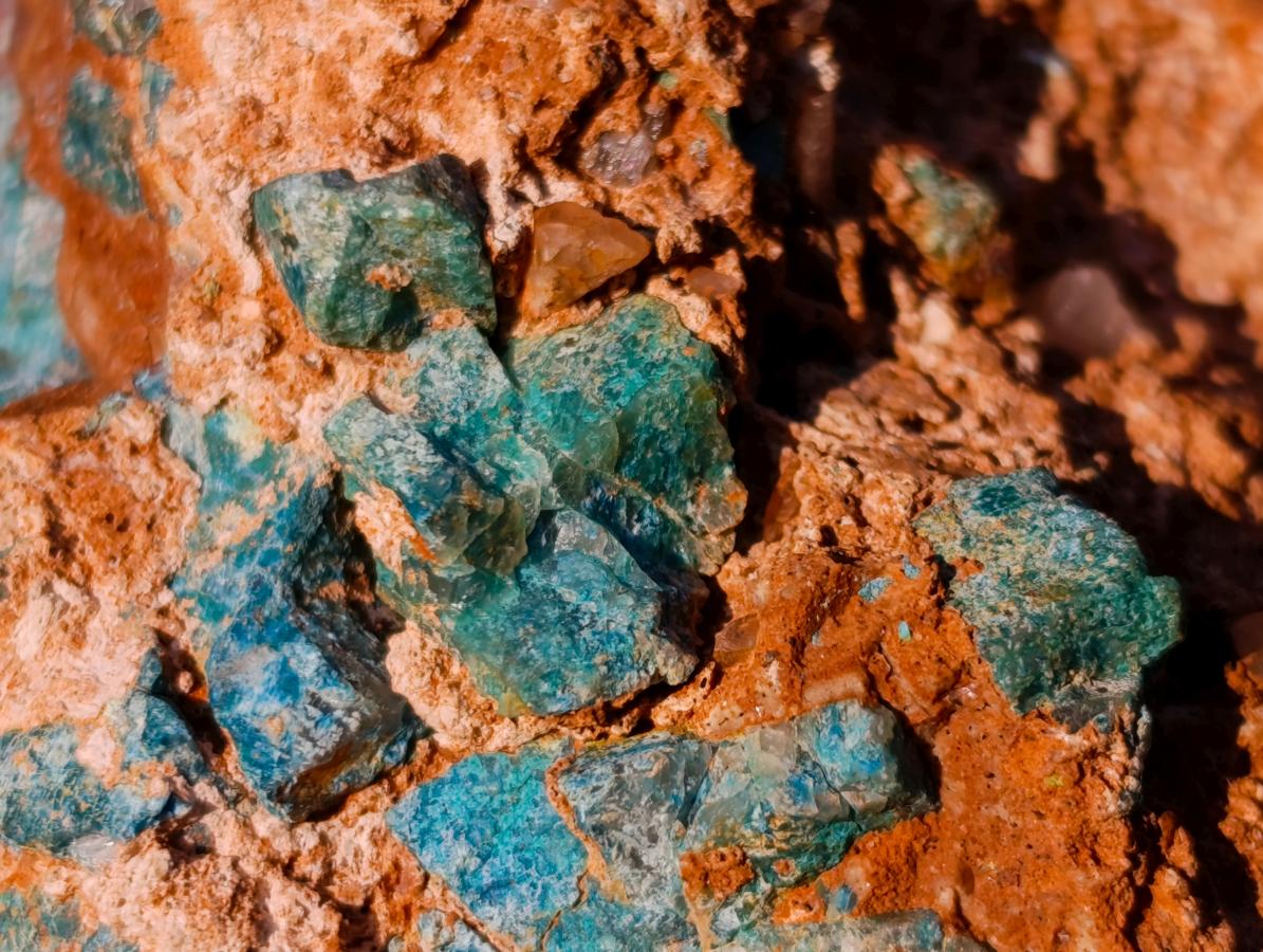 Natural Shattuckite Cobbed Pieces x 4 From Kaokoveld, Namibia - Toprock Gemstones and Minerals 