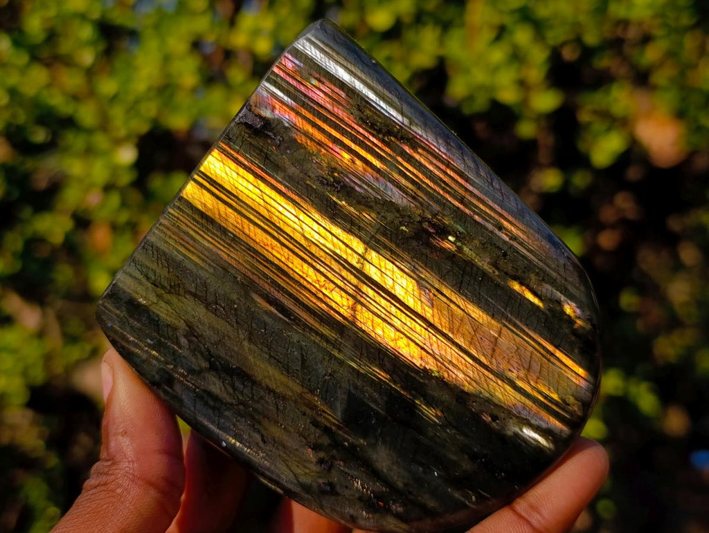 Polished Labradorite Standing Display Pieces x 3 From Madagascar - Toprock Gemstones and Minerals 