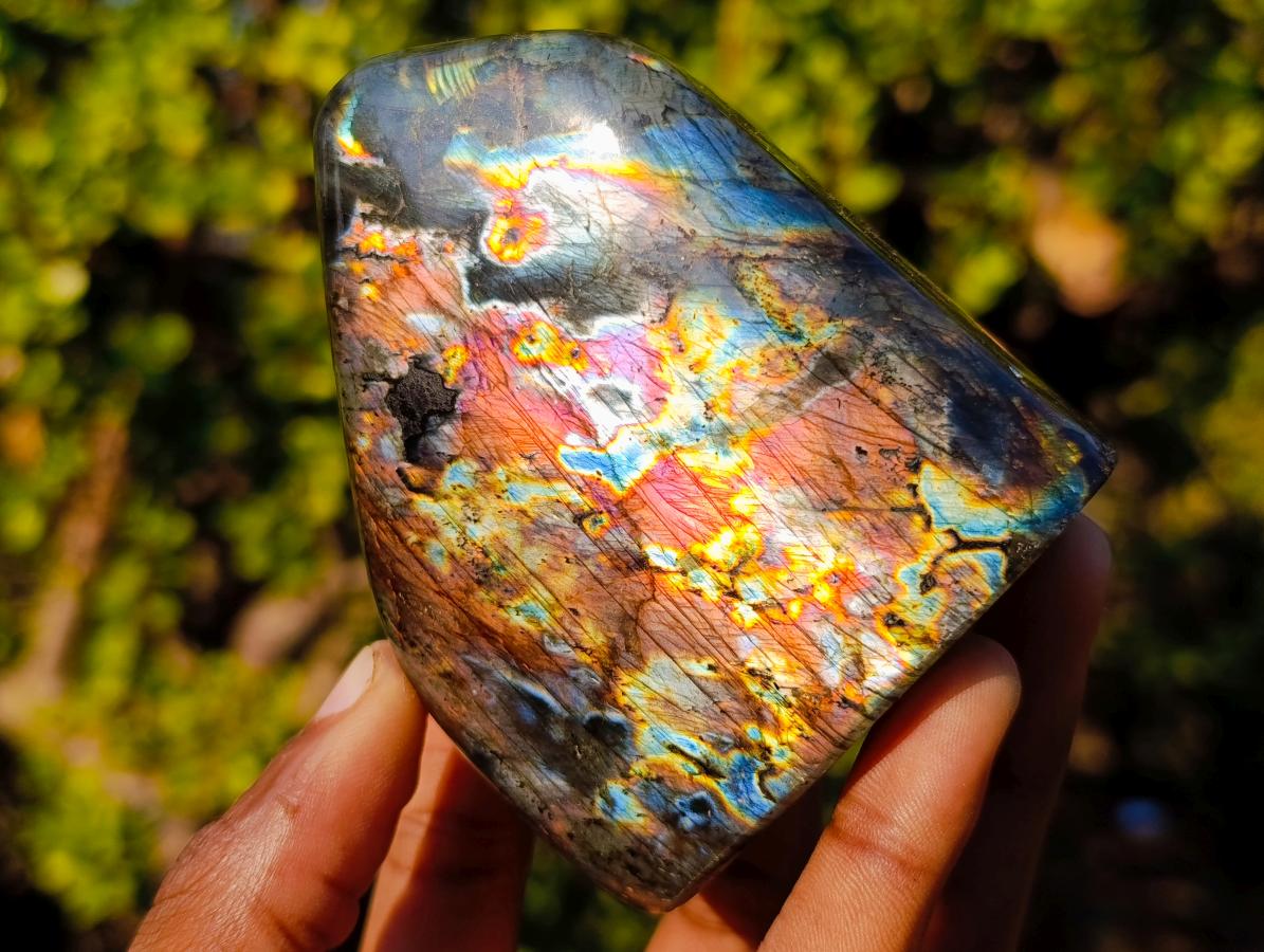 Polished Labradorite Standing Display Pieces x 3 From Madagascar - Toprock Gemstones and Minerals 