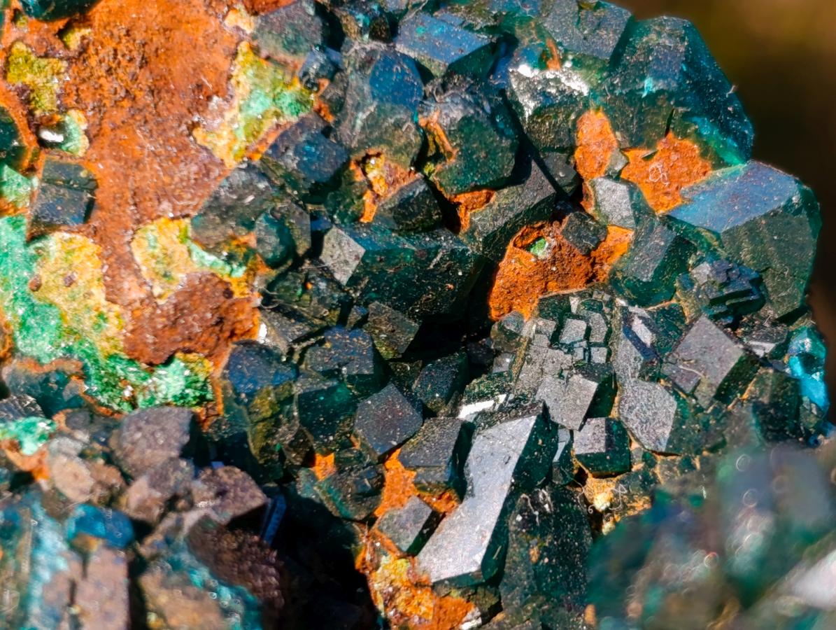 Natural Dioptase on Dolomite Specimens x 6 From Mashamba East Mine, Congo - Toprock Gemstones and Minerals 