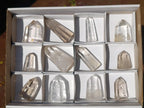 Polished Clear and Smokey Quartz Crystals x 12 From Madagascar - Toprock Gemstones and Minerals 