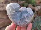 Polished and Natural Blue Celestite Eggs x 2 From Sakoany, Madagascar - Toprock Gemstones and Minerals 