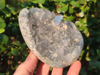 Polished and Natural Blue Celestite Eggs x 2 From Sakoany, Madagascar - Toprock Gemstones and Minerals 