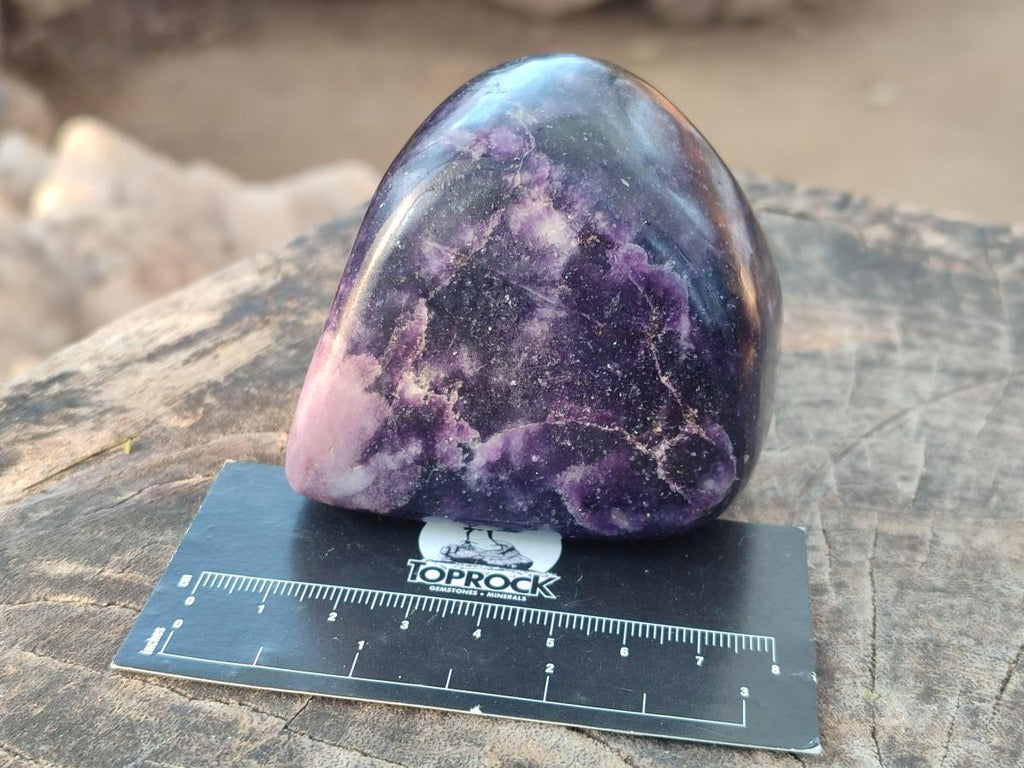 Polished Lepidolite Standing Display Pieces and Free Forms x 4 From Zimbabwe - Toprock Gemstones and Minerals 
