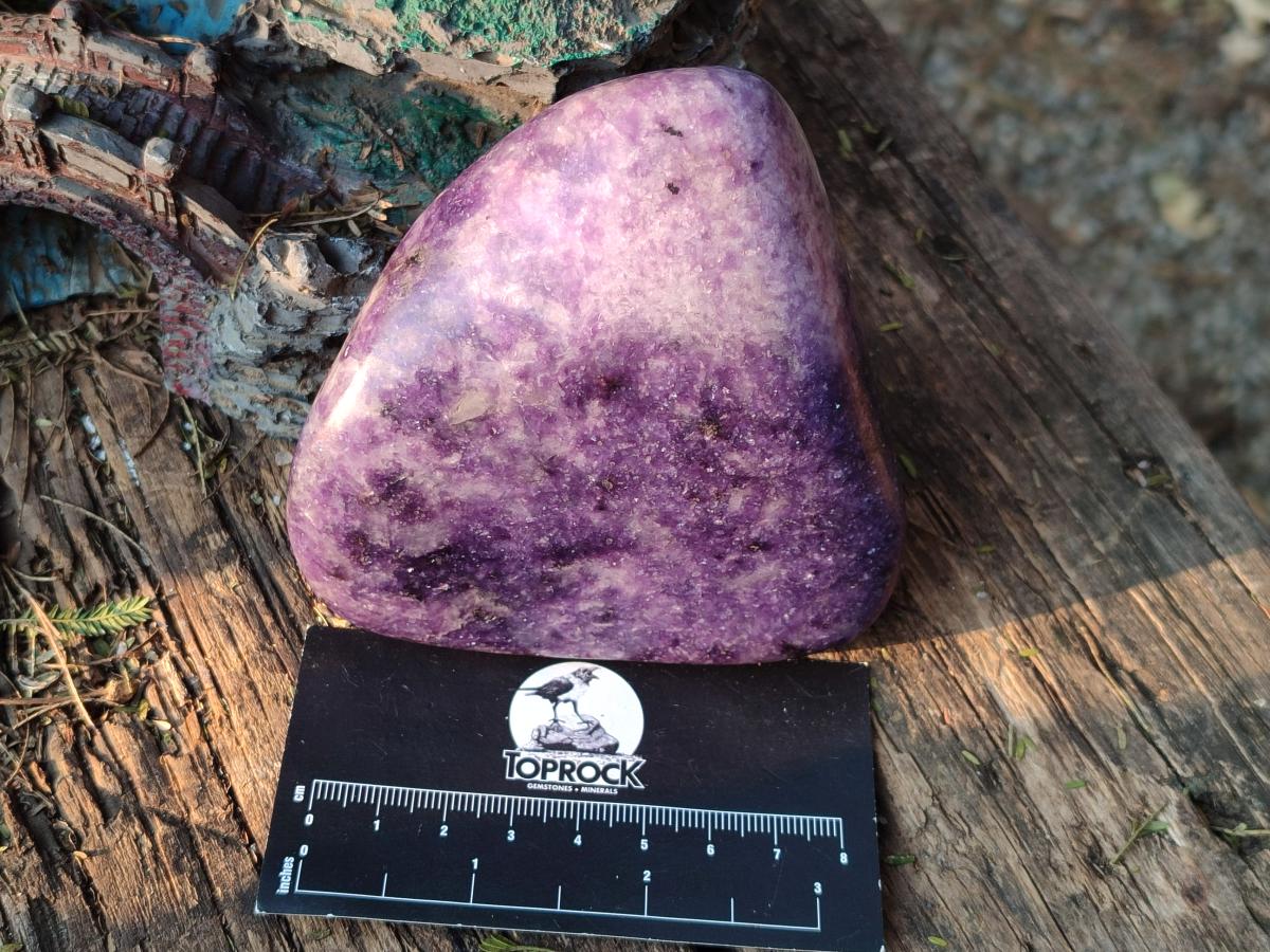Polished Lepidolite Standing Display Pieces and Free Forms x 4 From Zimbabwe - Toprock Gemstones and Minerals 