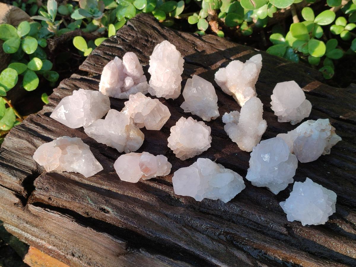 Natural White Spirit Quartz Crystal Clusters x 38 From Boekenhouthoek, South Africa - Toprock Gemstones and Minerals 