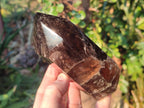 Polished Mixed Clear Quartz and Smokey Morion Quartz Display Crystals x 2 From Madagascar - Toprock Gemstones and Minerals 