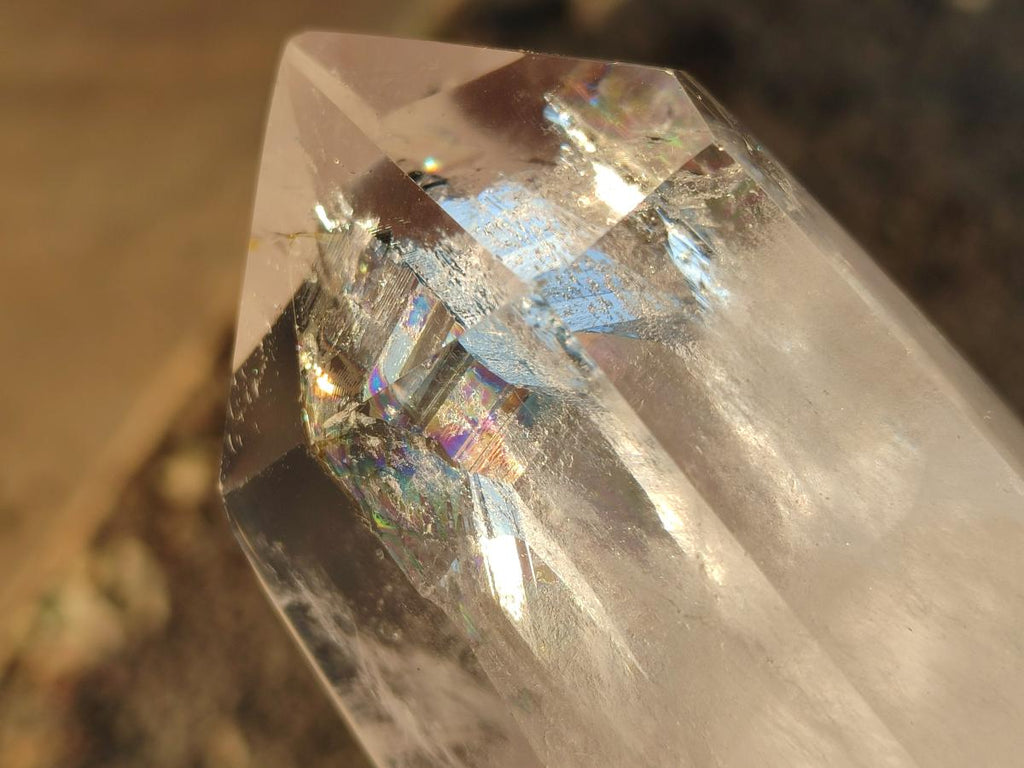 Polished Mixed Clear Quartz and Smokey Morion Quartz Display Crystals x 2 From Madagascar - Toprock Gemstones and Minerals 