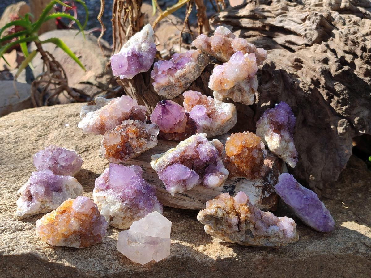 Natural Spirit Amethyst Crystals and Clusters x 35 From Boekenhouthoek, South Africa - Toprock Gemstones and Minerals 