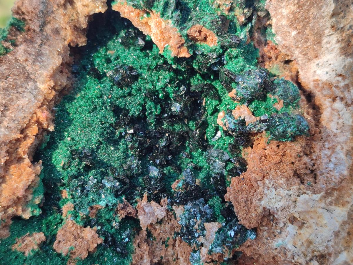 Natural Crystalline Libethenite Specimens on Dolomite Matrix x 2 From Kolwezi, Congo - Toprock Gemstones and Minerals 