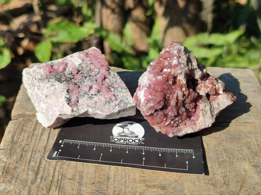 Natural Spherocobaltite Specimens x 6 From Musonoi Mine, Congo - Toprock Gemstones and Minerals 