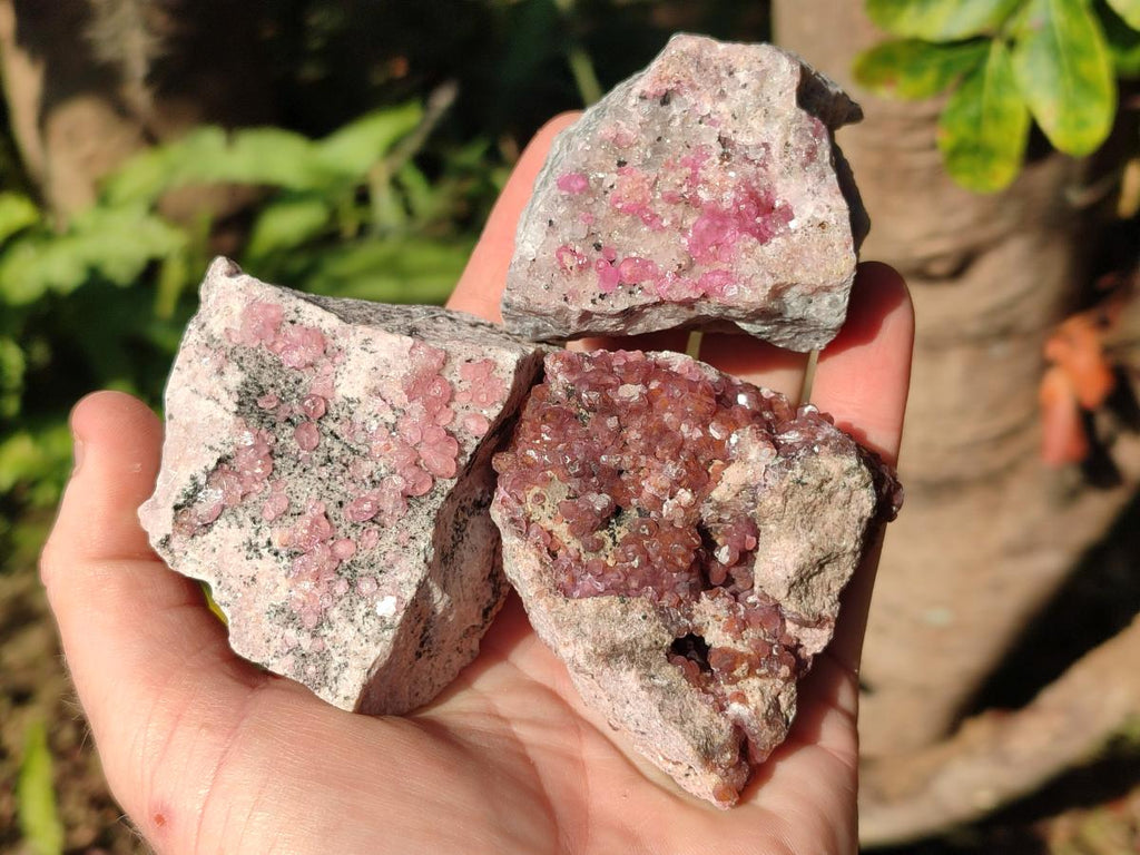 Natural Spherocobaltite Specimens x 6 From Musonoi Mine, Congo - Toprock Gemstones and Minerals 
