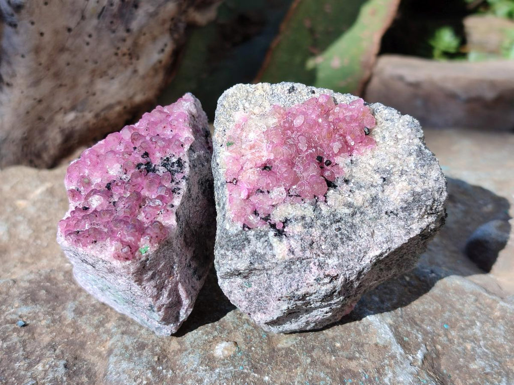 Natural Spherocobaltite Specimens x 6 From Musonoi Mine, Congo - Toprock Gemstones and Minerals 