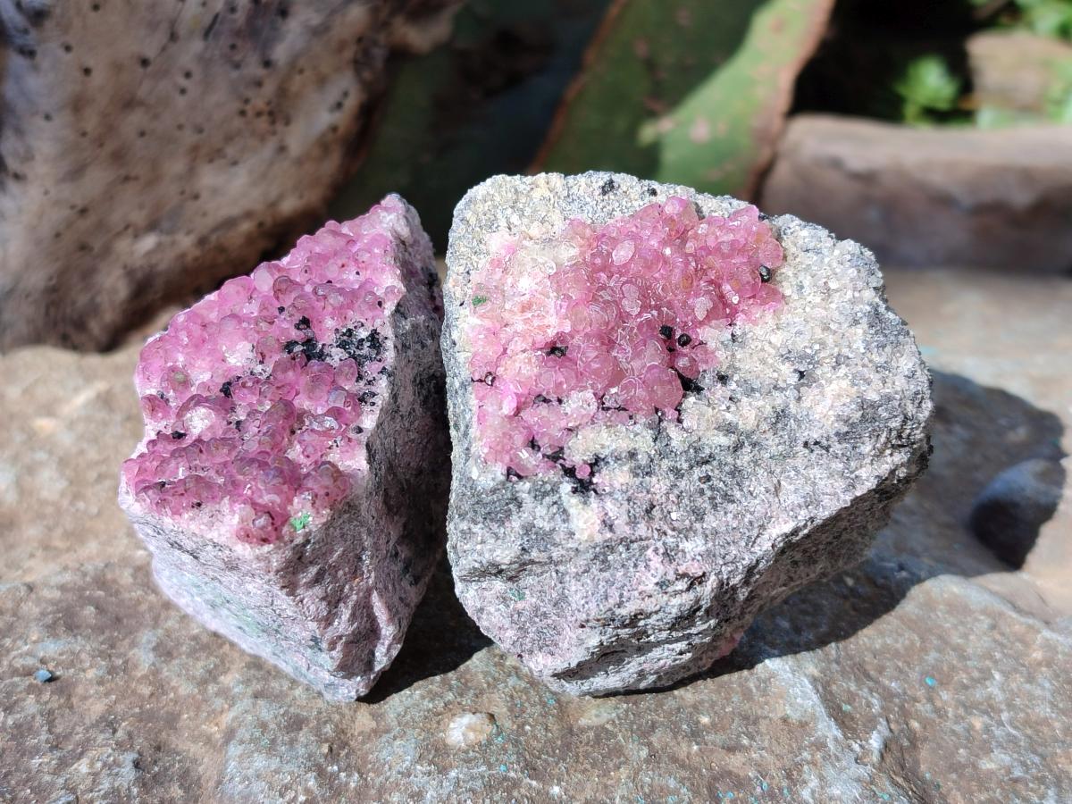 Natural Spherocobaltite Specimens x 6 From Musonoi Mine, Congo - Toprock Gemstones and Minerals 