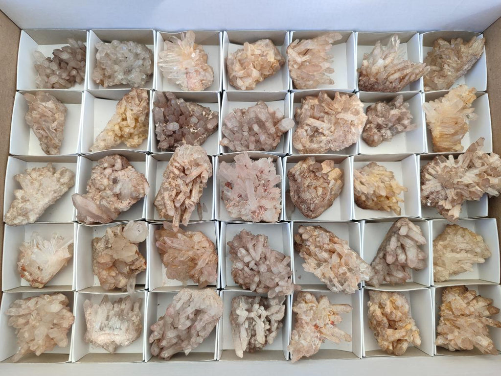 Natural Malagasy Quartz Clusters x 24 From Madagascar - Toprock Gemstones and Minerals 