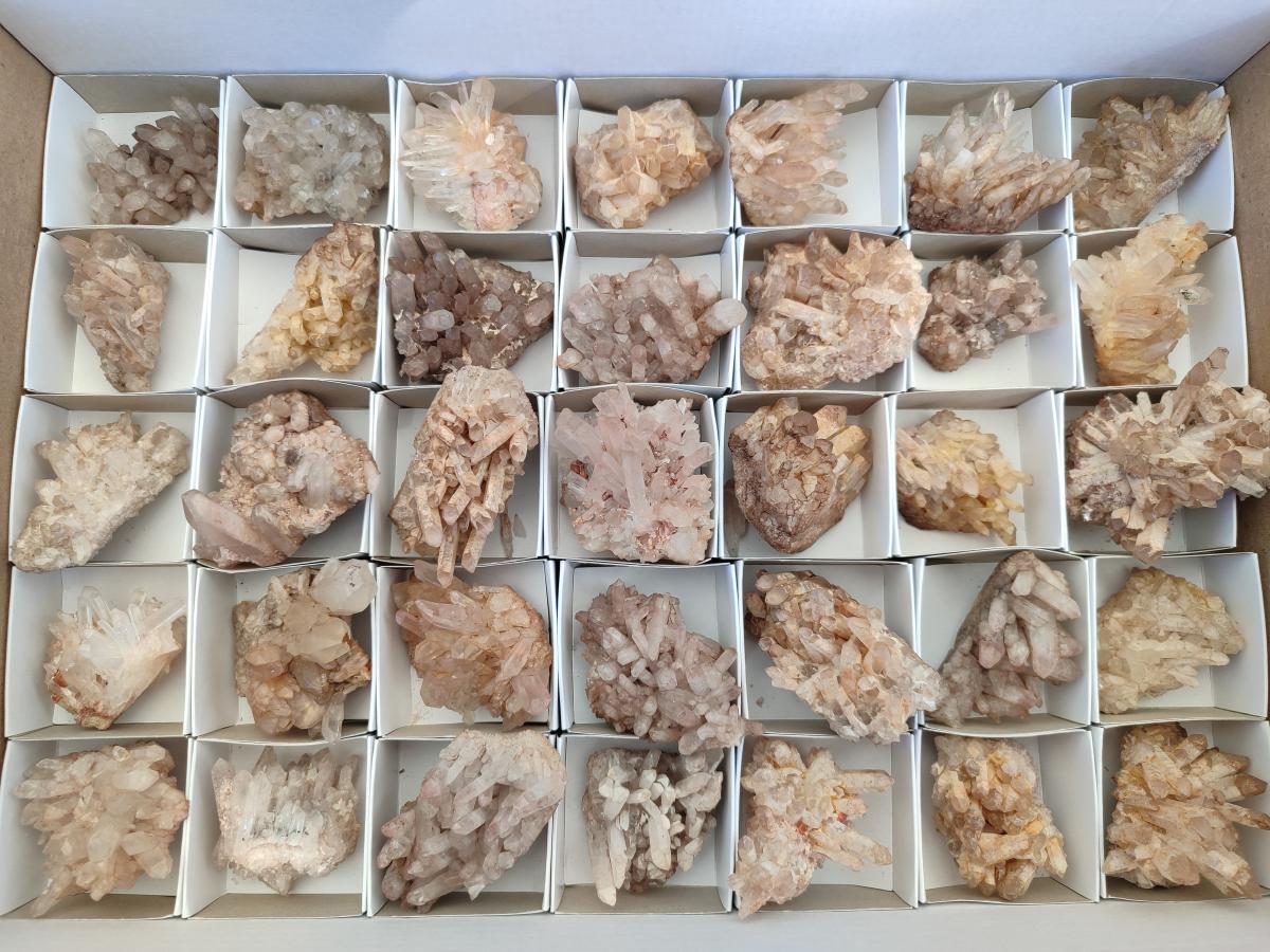 Natural Malagasy Quartz Clusters x 24 From Madagascar - Toprock Gemstones and Minerals 