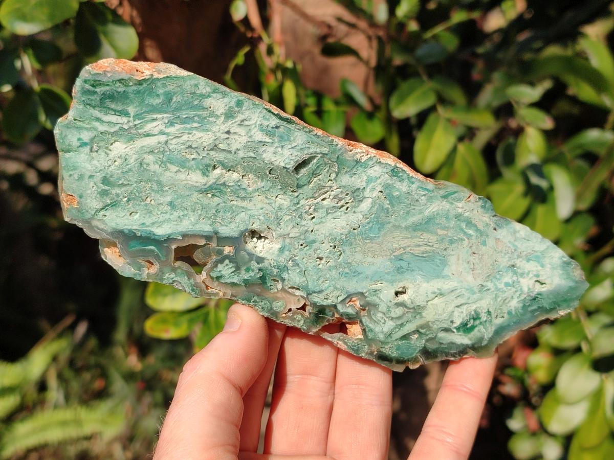 Polished One Side Great Dyke Mtorolite Chrysoprase Plates x 6 From Great Dyke Mountains, Zimbabwe - Toprock Gemstones and Minerals 