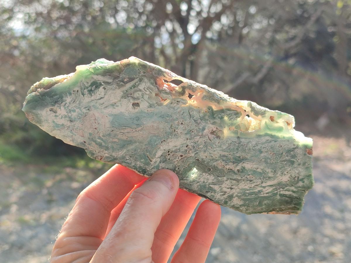 Polished One Side Great Dyke Mtorolite Chrysoprase Plates x 6 From Great Dyke Mountains, Zimbabwe - Toprock Gemstones and Minerals 
