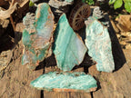 Polished One Side Great Dyke Mtorolite Chrysoprase Plates x 6 From Great Dyke Mountains, Zimbabwe - Toprock Gemstones and Minerals 