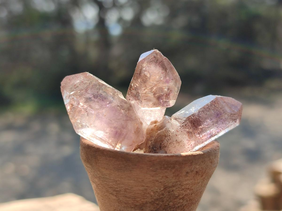 Natural Window Amethyst Crystals x 70 From Chiredzi, Zimbabwe - Toprock Gemstones and Minerals 