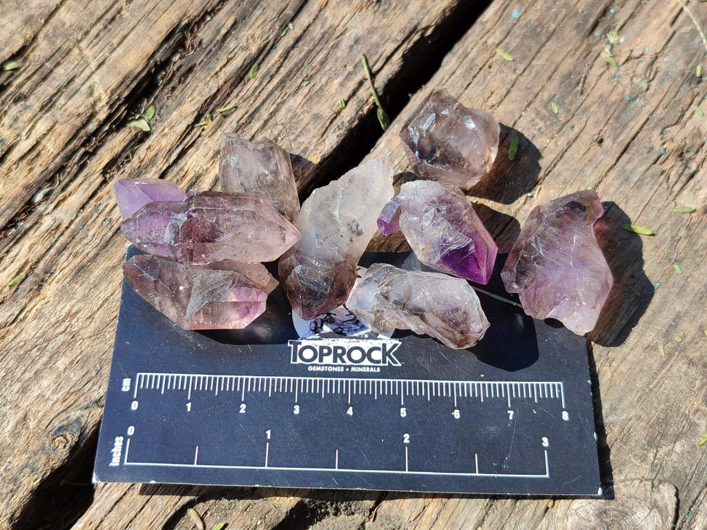 Natural Window Amethyst Crystals x 70 From Chiredzi, Zimbabwe - Toprock Gemstones and Minerals 