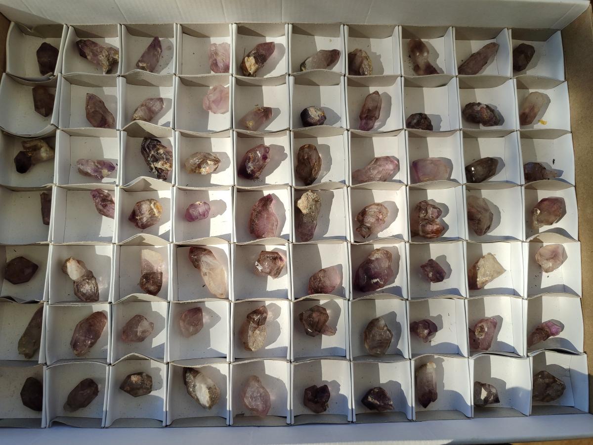 Natural Window Amethyst Crystals x 70 From Chiredzi, Zimbabwe - Toprock Gemstones and Minerals 