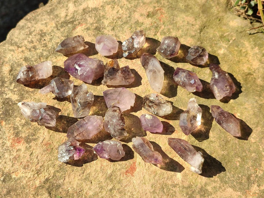 Natural Window Amethyst Crystals x 70 From Chiredzi, Zimbabwe - Toprock Gemstones and Minerals 