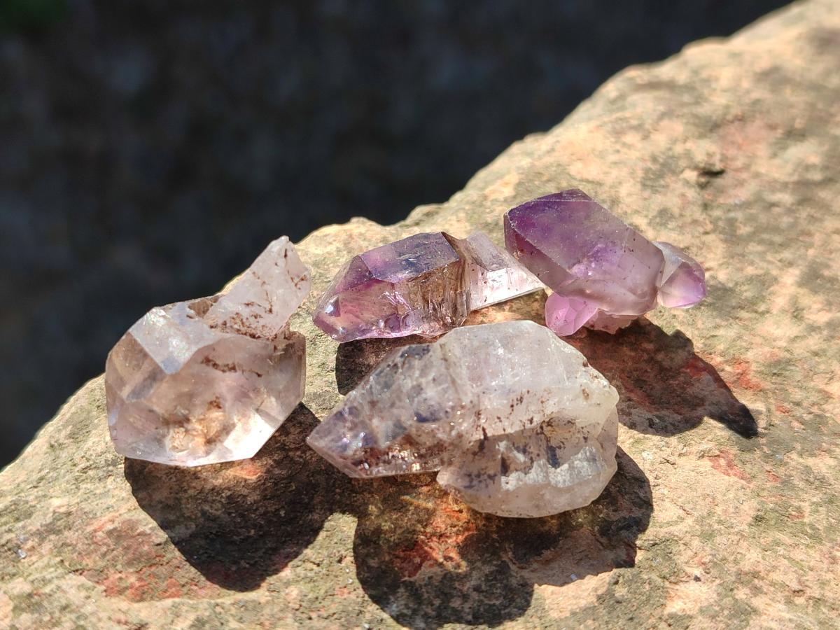 Natural Window Amethyst Crystals x 70 From Chiredzi, Zimbabwe - Toprock Gemstones and Minerals 