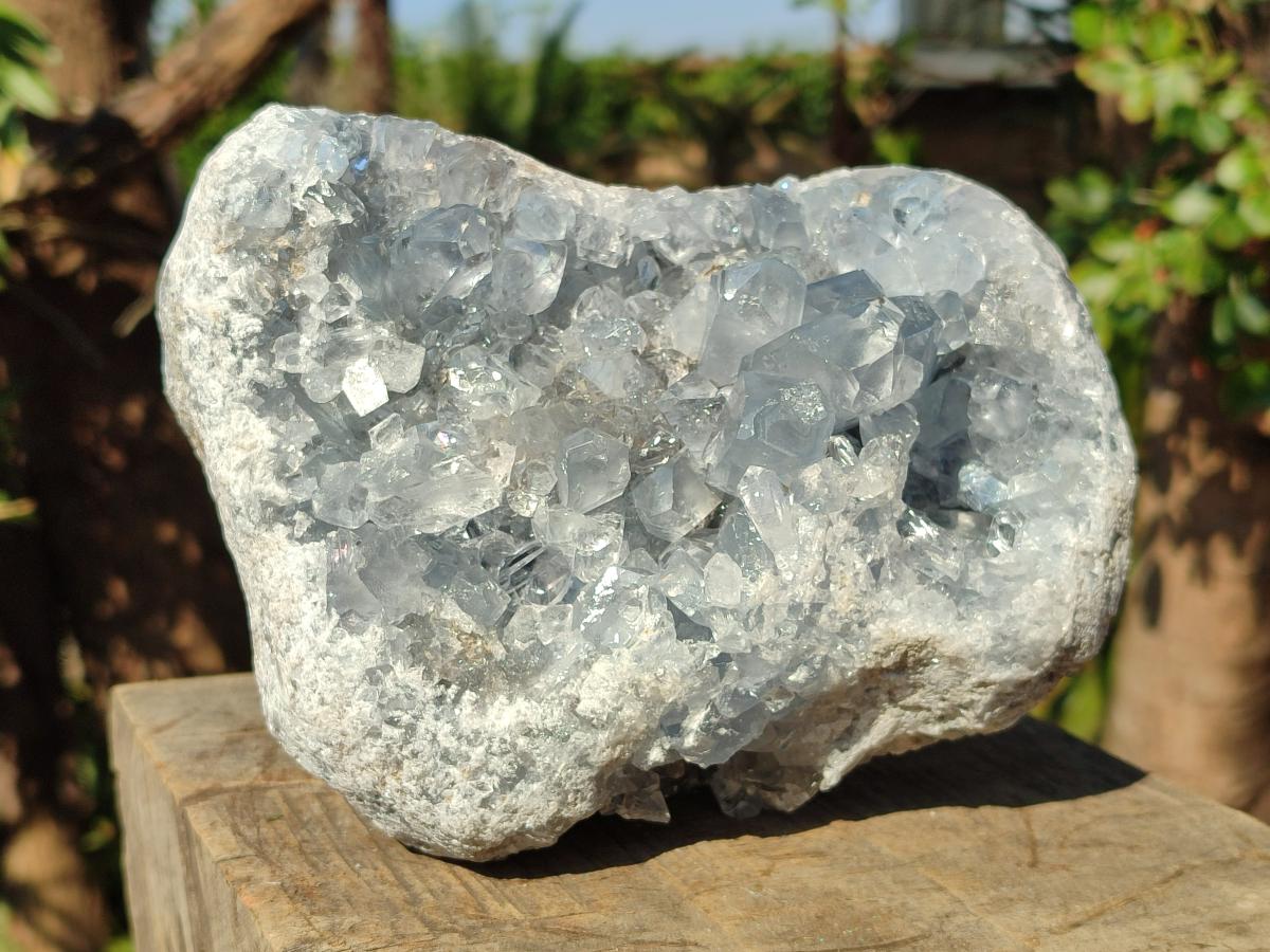 Natural Large Blue Celestite Specimen x 1 From Sakoany, Madagascar - Toprock Gemstones and Minerals 