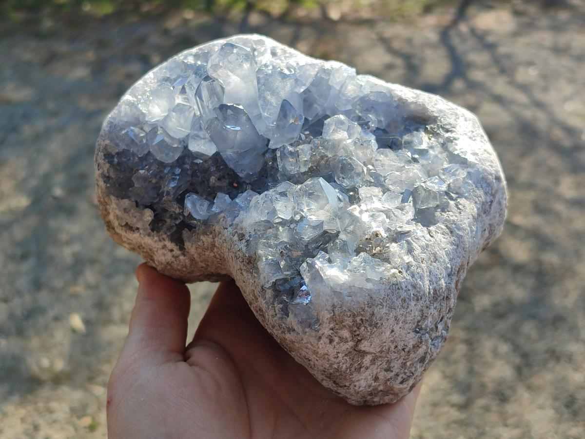 Natural Large Blue Celestite Specimen x 1 From Sakoany, Madagascar - Toprock Gemstones and Minerals 