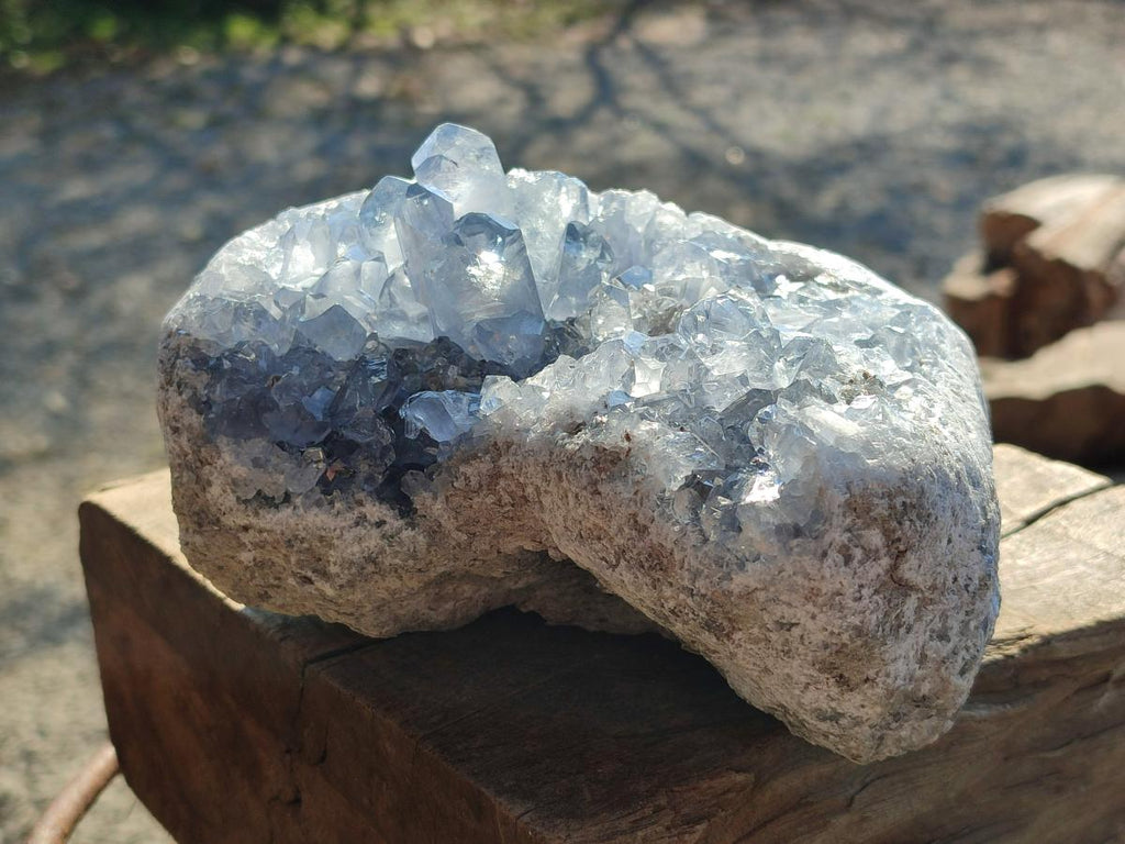 Natural Large Blue Celestite Specimen x 1 From Sakoany, Madagascar - Toprock Gemstones and Minerals 