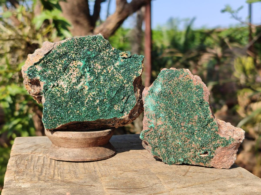 Natural Botryoidal Crystalline Malachite Specimens x 6 From Tenke Fungurume, Congo - Toprock Gemstones and Minerals 