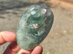 Polished Watermelon Fluorite Palm Stones x 14 From Uis, Namibia - Toprock Gemstones and Minerals 