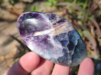 Polished Watermelon Fluorite Palm Stones x 14 From Uis, Namibia - Toprock Gemstones and Minerals 