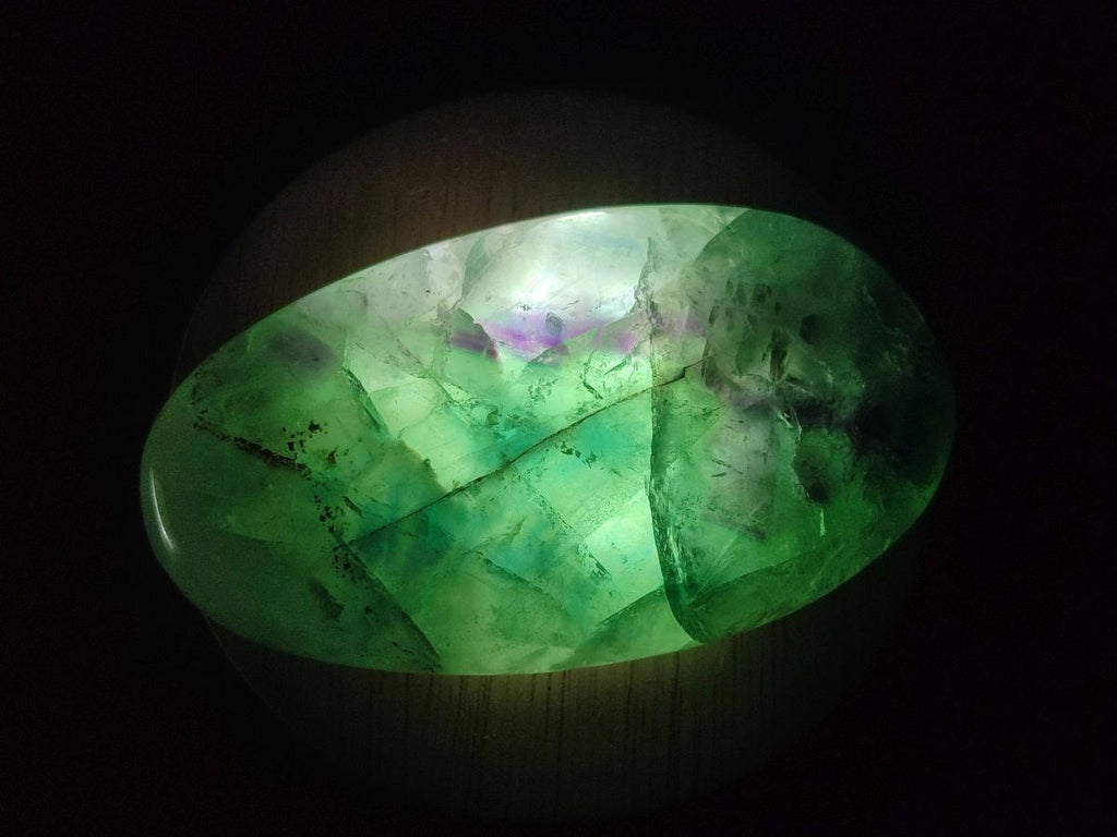 Polished Watermelon Fluorite Palm Stones x 14 From Uis, Namibia - Toprock Gemstones and Minerals 