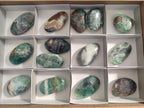 Polished Watermelon Fluorite Palm Stones x 14 From Uis, Namibia - Toprock Gemstones and Minerals 