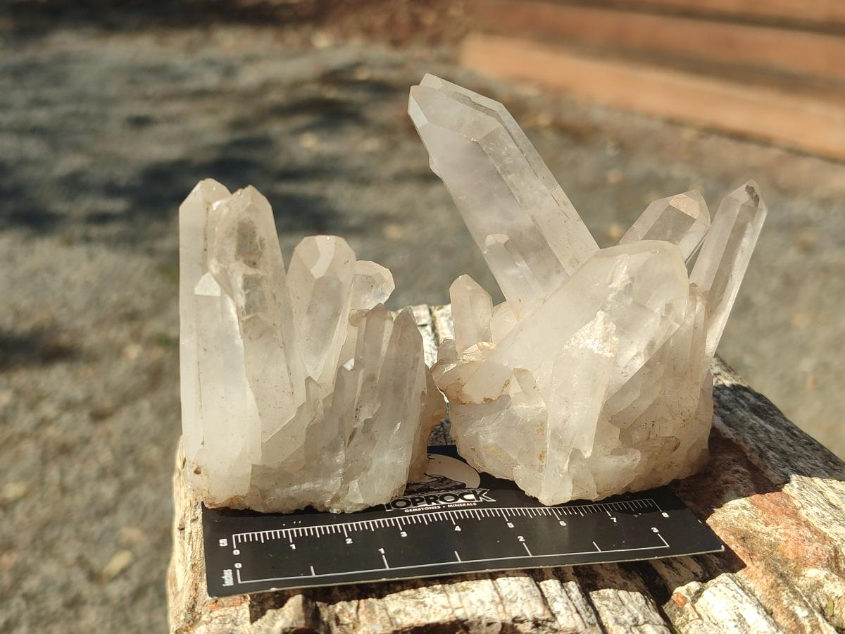 Natural Malagasy Clear Quartz Clusters x 15 From Madagascar - Toprock Gemstones and Minerals 