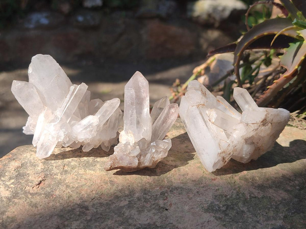Natural Malagasy Clear Quartz Clusters x 15 From Madagascar - Toprock Gemstones and Minerals 