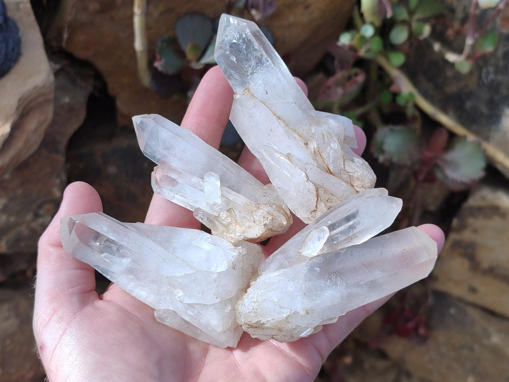Natural Malagasy Clear Quartz Clusters x 15 From Madagascar - Toprock Gemstones and Minerals 