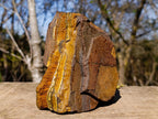 Natural Golden Tigers Eye and Cordierite Thick Slabs x 2 From South Africa and Madagascar - Toprock Gemstones and Minerals 