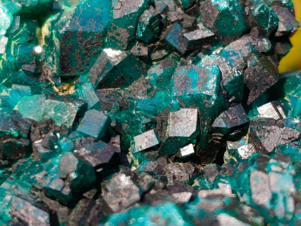 Natural Cabinet Size Dioptase on Dolomite Specimens with Associated Minerals x 2 From Likasi, Congo - Toprock Gemstones and Minerals 