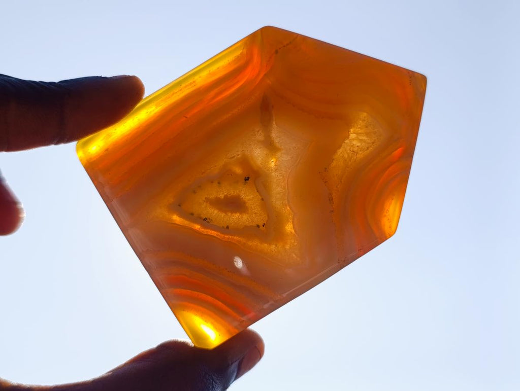 Polished Banded Agate House Shaped Slices x 6 From Madagascar - Toprock Gemstones and Minerals 