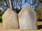 Polished Banded Agate House Shaped Slices x 6 From Madagascar - Toprock Gemstones and Minerals 