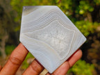Polished Banded Agate House Shaped Slices x 6 From Madagascar - Toprock Gemstones and Minerals 